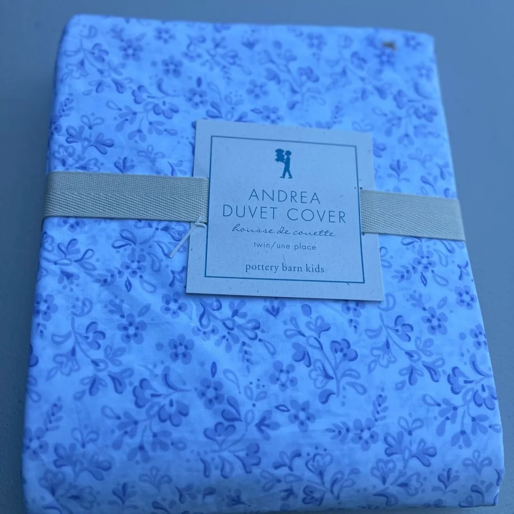 Pottery Barn Kids Andrea Duvet Cover - Blue and Purple